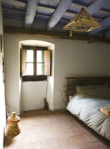 Rustic Bedroom In Traditional Farmhouse